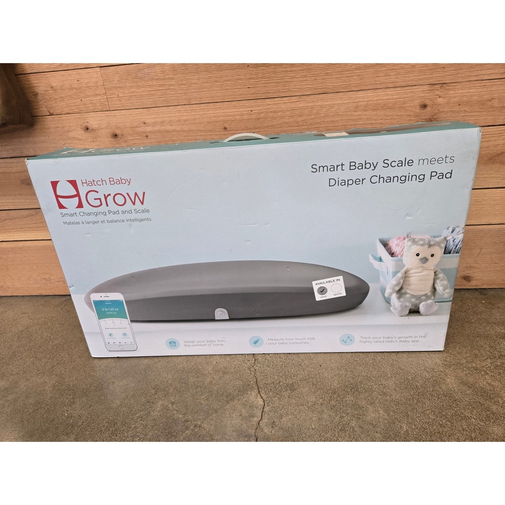 Hatch Baby Grow Smart Changing Pad and Scale Gray OS